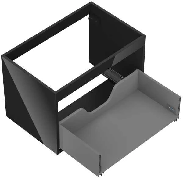 Praustuvo spintelės korpusas Mexen Box-A, 70 cm, 1 stalčius, Juodas glossy