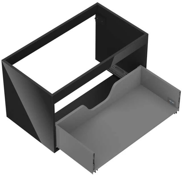 Praustuvo spintelės korpusas Mexen Box-A, 80 cm, 1 stalčius, Juodas glossy
