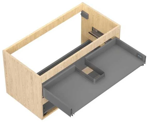 Praustuvo spintelės korpusas Mexen Box-A, 90 cm, 2 stalčiai, Oak