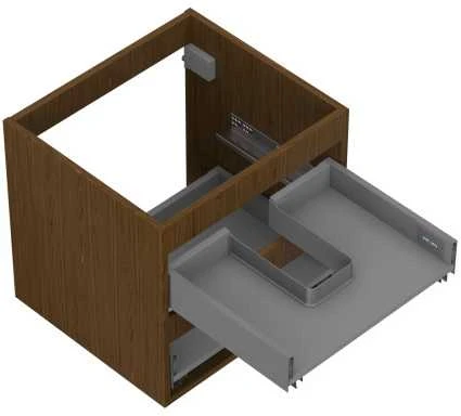 Praustuvo spintelės korpusas Mexen Box-A, 50 cm, 2 stalčiai, Nut