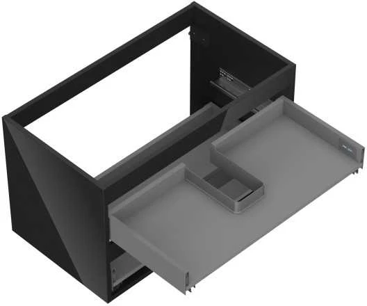Praustuvo spintelės korpusas Mexen Box-A, 80 cm, 2 stalčiai, Juodas glossy