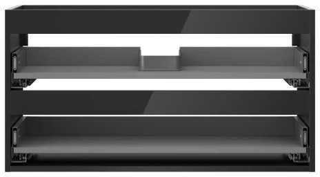 Praustuvo spintelės korpusas Mexen Box-A, 90 cm, 2 stalčiai, Juodas glossy