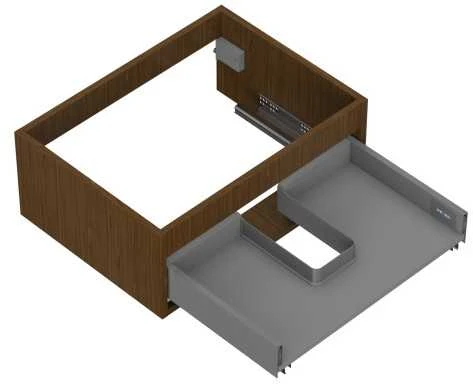 Praustuvo spintelės korpusas Mexen Box-A, 60 cm, 1 stalčius, Nut