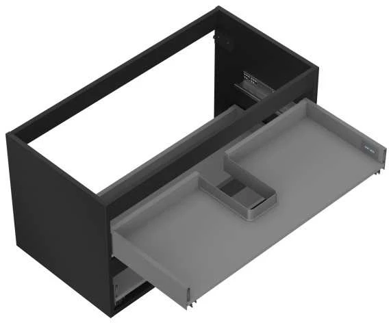 Praustuvo spintelės korpusas Mexen Box-A, 90 cm, 2 stalčiai, Juodas matt