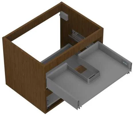 Praustuvo spintelės korpusas Mexen Box-A, 60 cm, 2 stalčiai, Nut