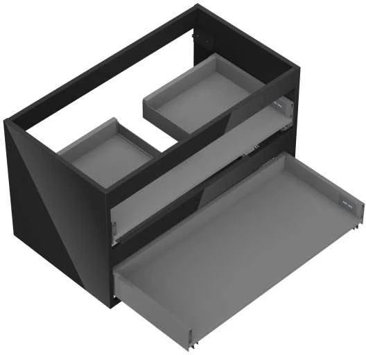 Praustuvo spintelės korpusas Mexen Box-A, 80 cm, 2 stalčiai, Juodas glossy