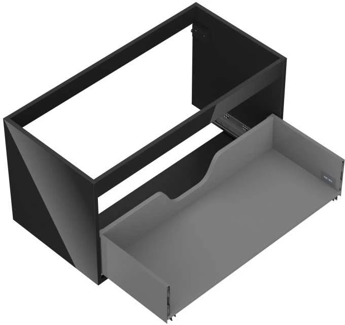 Praustuvo spintelės korpusas Mexen Box-A, 90 cm, 1 stalčius, Juodas glossy