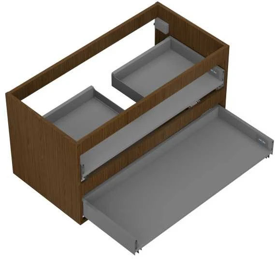 Praustuvo spintelės korpusas Mexen Box-A, 90 cm, 2 stalčiai, Nut