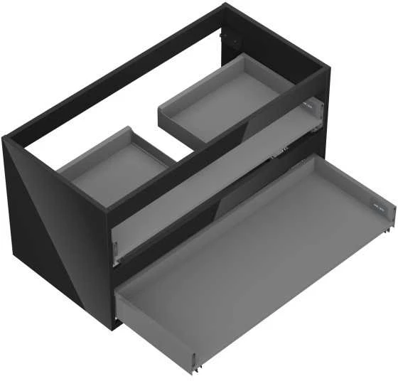 Praustuvo spintelės korpusas Mexen Box-A, 90 cm, 2 stalčiai, Juodas glossy