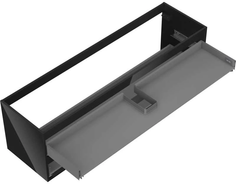 Praustuvo spintelės korpusas Mexen Box-A, 160 cm, 2 stalčiai, Juodas glossy