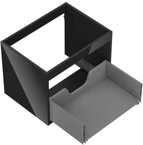Praustuvo spintelės korpusas Mexen Box-A, 60 cm, 1 stalčius, Juodas glossy