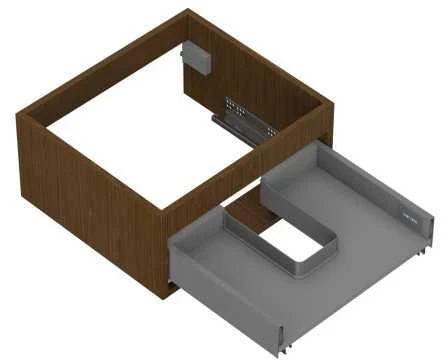Praustuvo spintelės korpusas Mexen Box-A, 50 cm, 1 stalčius, Nut