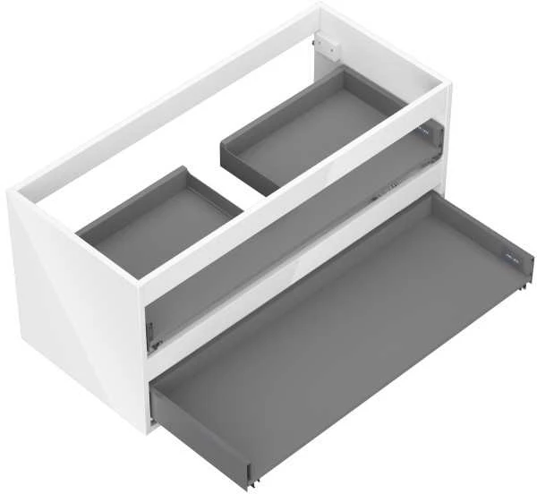 Praustuvo spintelės korpusas Mexen Box-A, 100 cm, 2 stalčiai, Baltas glossy
