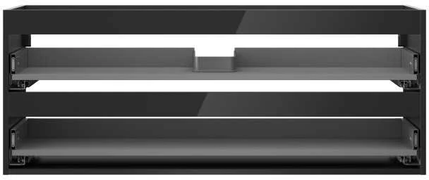 Praustuvo spintelės korpusas Mexen Box-A, 120 cm, 2 stalčiai, Juodas glossy