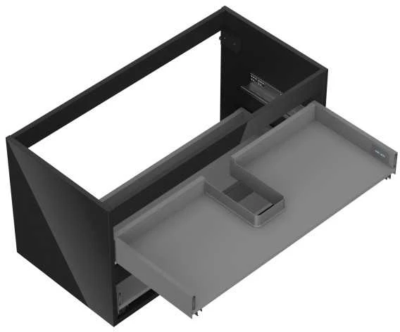 Praustuvo spintelės korpusas Mexen Box-A, 90 cm, 2 stalčiai, Juodas glossy