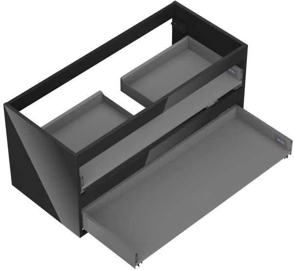 Praustuvo spintelės korpusas Mexen Box-A, 100 cm, 2 stalčiai, Juodas glossy