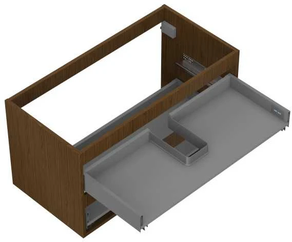 Praustuvo spintelės korpusas Mexen Box-A, 90 cm, 2 stalčiai, Nut