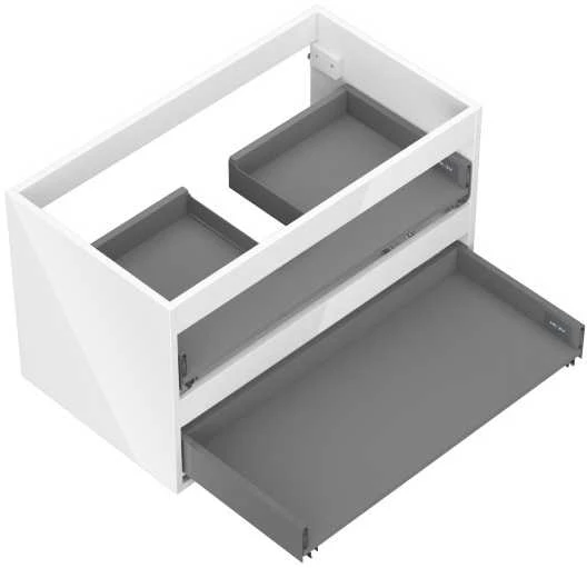 Praustuvo spintelės korpusas Mexen Box-A, 80 cm, 2 stalčiai, Baltas glossy