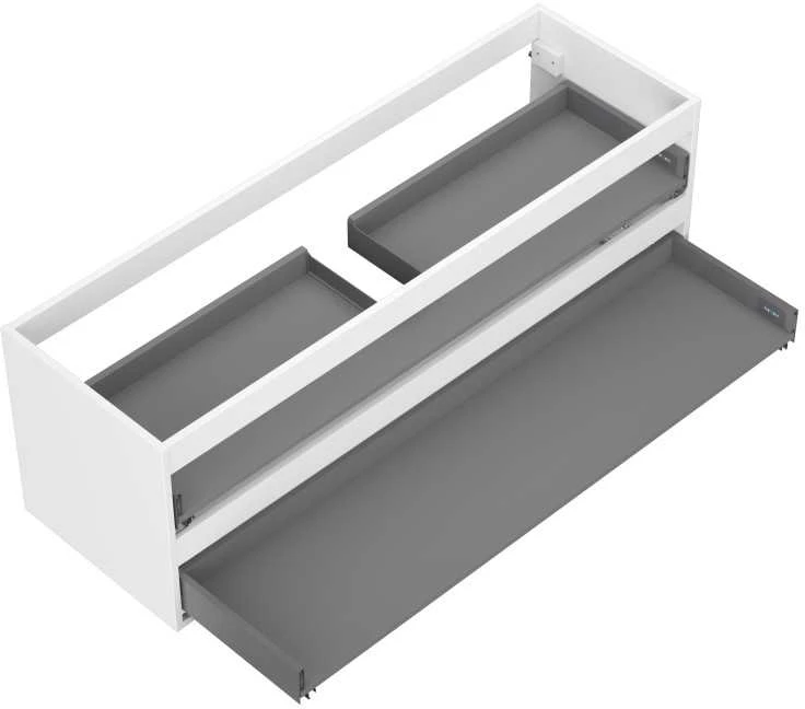 Praustuvo spintelės korpusas Mexen Box-A, 140 cm, 2 stalčiai, Baltas matt