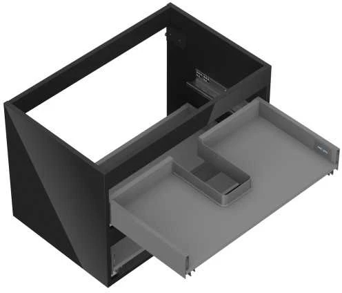 Praustuvo spintelės korpusas Mexen Box-A, 70 cm, 2 stalčiai, Juodas glossy
