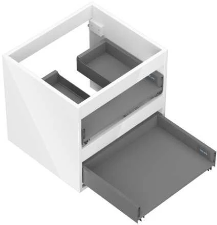 Praustuvo spintelės korpusas Mexen Box-A, 50 cm, 2 stalčiai, Baltas glossy