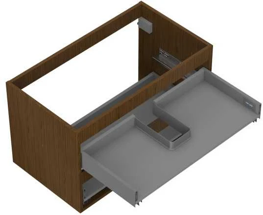Praustuvo spintelės korpusas Mexen Box-A, 80 cm, 2 stalčiai, Nut