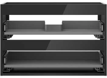 Praustuvo spintelės korpusas Mexen Box-A, 70 cm, 2 stalčiai, Juodas glossy