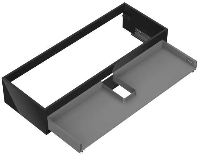 Praustuvo spintelės korpusas Mexen Box-A, 120 cm, 1 stalčius, Juodas glossy