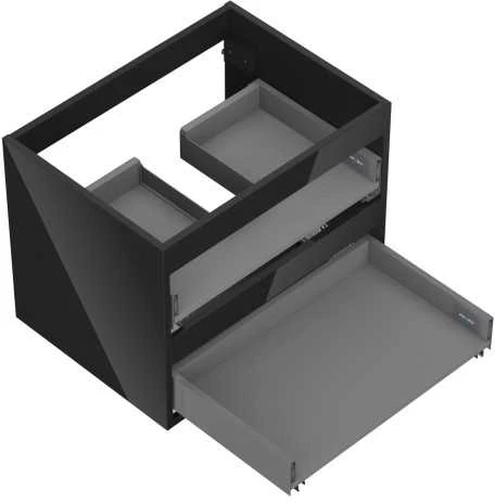 Praustuvo spintelės korpusas Mexen Box-A, 60 cm, 2 stalčiai, Juodas glossy