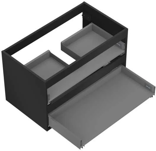 Praustuvo spintelės korpusas Mexen Box-A, 80 cm, 2 stalčiai, Juodas matt