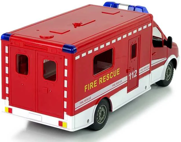 Priešgaisrinės tarnybos „Mercedes Sprinter“ automobilis su nuotolinio valdymo pultu