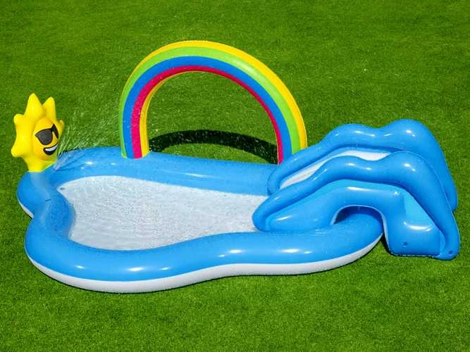 Pripučiama žaidimų aikštelė Bestway Rainbow and Shine, 257x145x91 cm