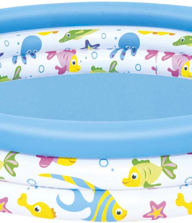 Pripučiamas apvalus baseinas vaikams „Žuvytės“ Bestway, 122x25 cm