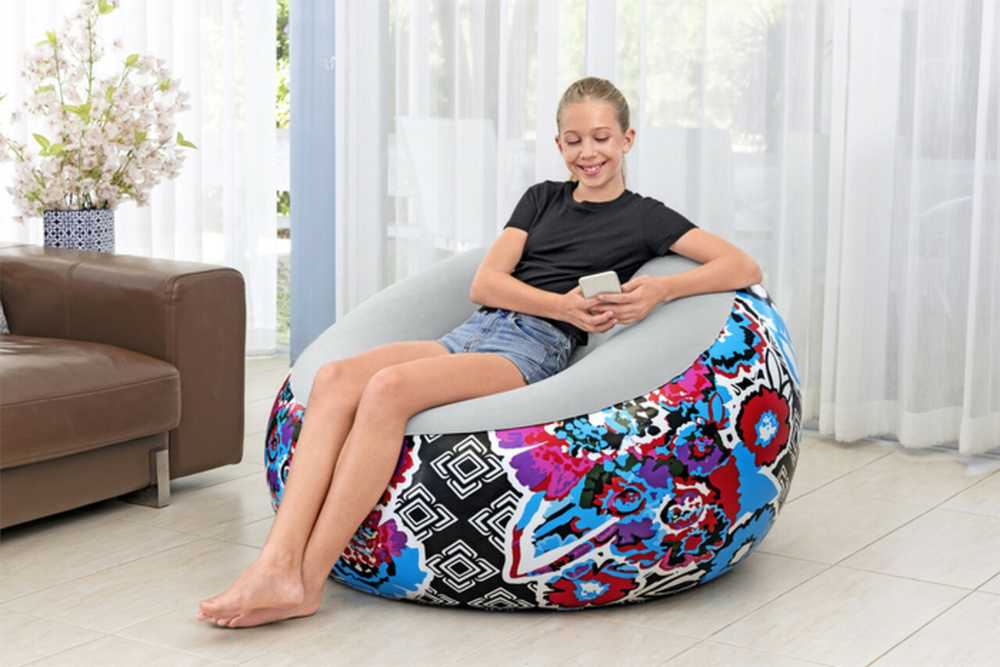 Pripučiamas fotelis Bestway Inflate-A-Chair, 112 x 112 x 66 cm
