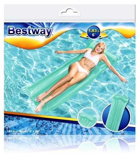 Pripučiamas plaukimo čiužinys Bestway, 183 x 76 cm, žalias