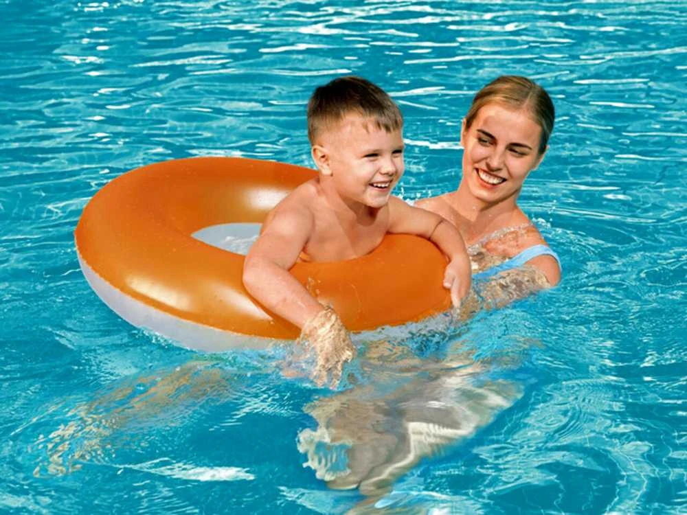 Pripučiamas plaukimo ratas Bestway Frosted Neon, 76 cm, oranžinis
