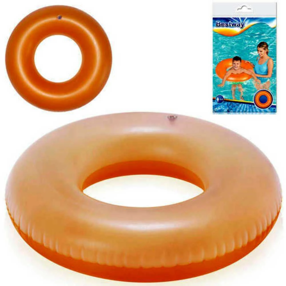 Pripučiamas plaukimo ratas Bestway Frosted Neon, 76 cm, oranžinis