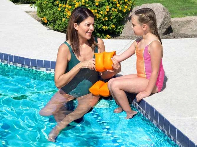 Pripučiamos rankovės plaukimui Bestway, 20x20 cm, oranžinės