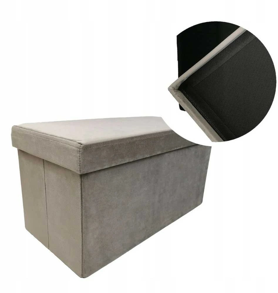 Pufas-daiktadėžė Perfecto Duo, 60x30x30 cm, taupe