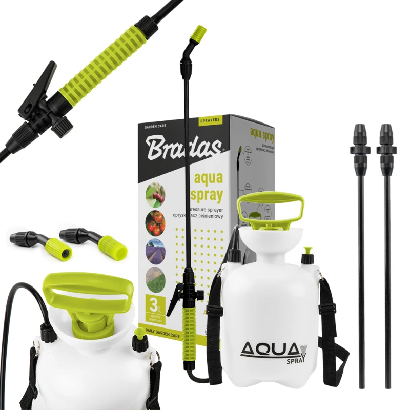 Pumpuojamasis slėginis purkštuvas su priedais Bradas AQUA SPRAY 3L