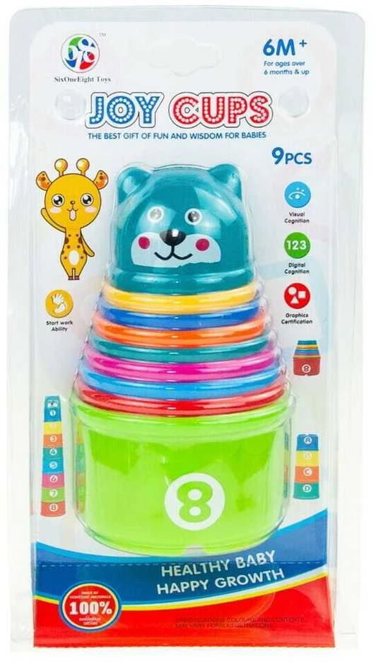 Puodeliai dėlionė Piramidė - Katinėlis