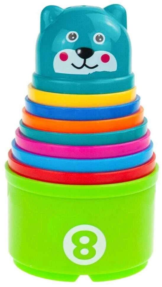 Puodeliai dėlionė Piramidė - Katinėlis