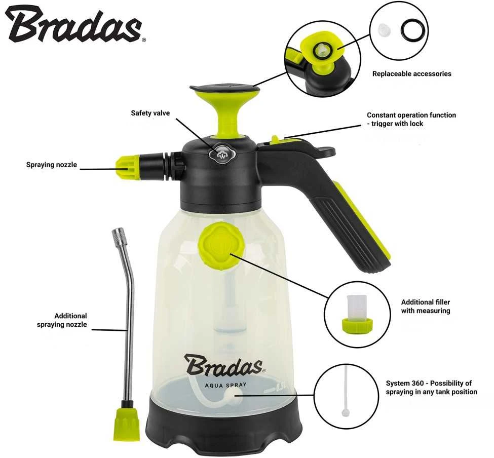 Purškiklis Bradas AQUA SPRAY CLEAR, 2L