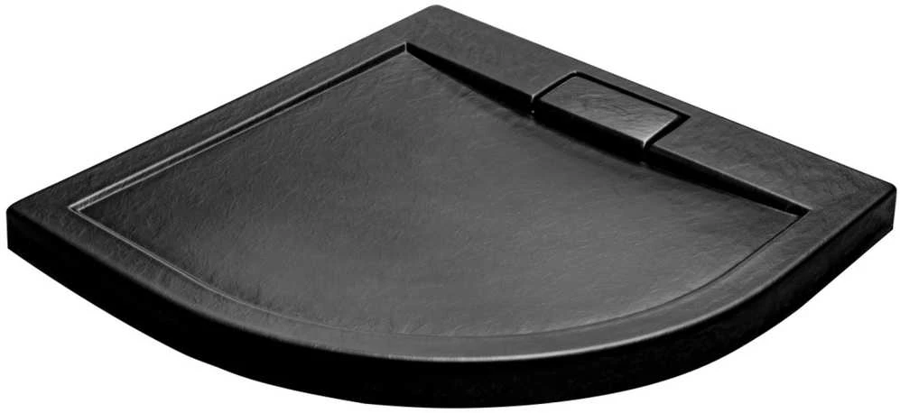 Pusapvalis dušo padėklas Besco Axim UltraSlim Stone Effect New, 80 x 80 x 4,5 cm