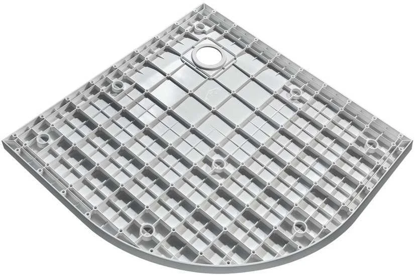 Pusapvalis dušo padėklas Besco Vexo Marble, 90 x 90 cm