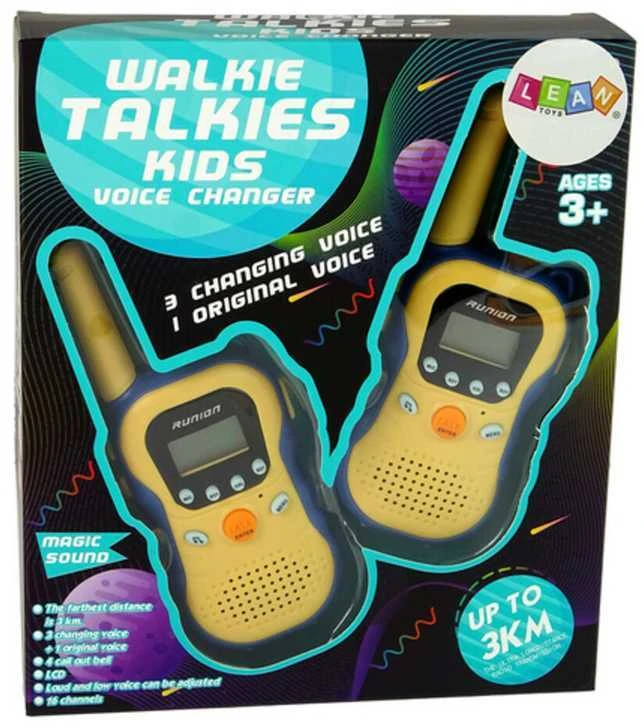 Racijų rinkinys vaikams Walkie Talkies, geltonos