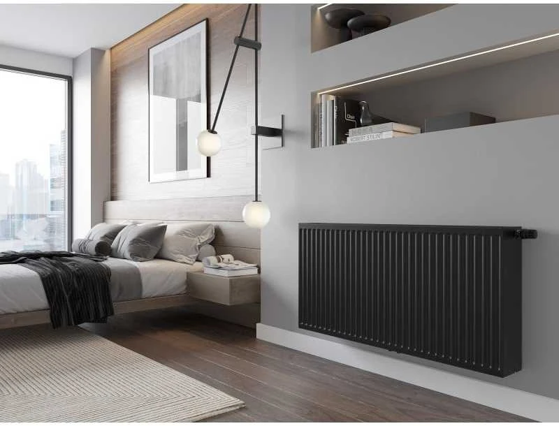 Radiatorius Mexen CC33, 500 x 1200 mm, pajungimas iš apačios per vidurį, 2425 W, juodas