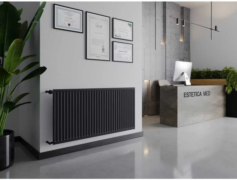 Radiatorius Mexen CH10 Hygiene, 500 x 1500 mm, pajungimas iš šono, 795 W, antracito
