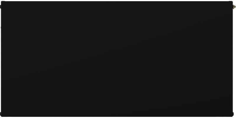 Radiatorius Mexen Flat CCF11, 300 x 1100 mm, pajungimas iš apačios per vidurį, 500 W, juodas