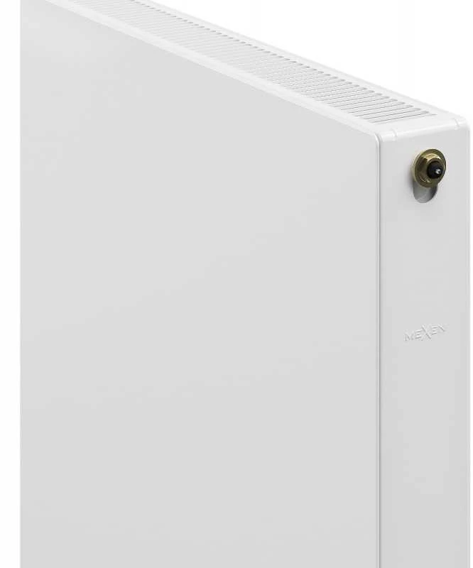 Radiatorius Mexen Flat CCF21, 400 x 1300 mm, pajungimas iš apačios per vidurį, 1032 W, baltas